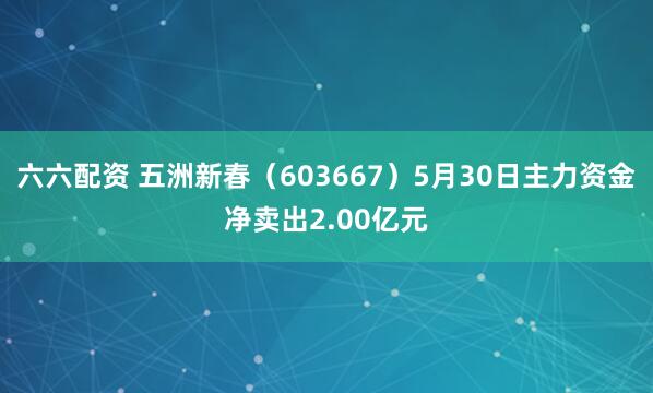 六六配资 五洲新春（603667）5月30日主力资金净卖出2.00亿元